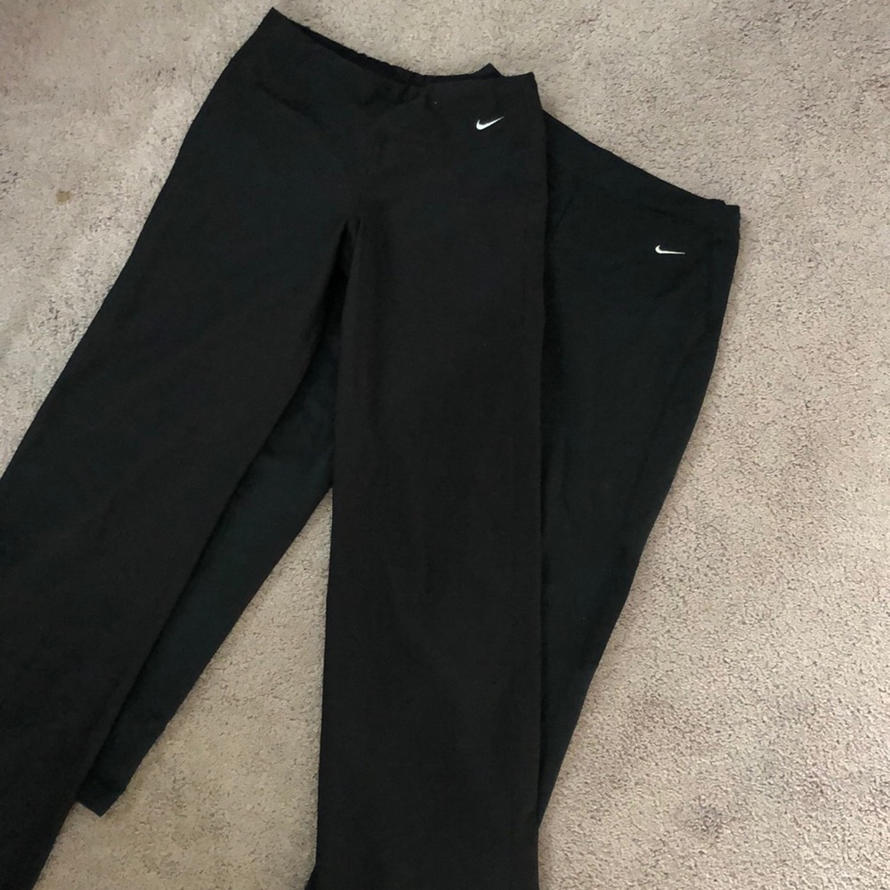 Nike boot-cut yoga pants TWO PAIRS